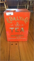 Large Red Tin  E Daly & Co Tea London Canada