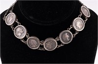 Ancient Silver Coin Necklace
