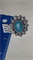 Turquoise Ring Size 6 German Silver