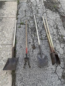 Outdoor Yard Tools, Shovel (2), Post Hole Digger