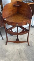 Early Mahogany Corner Washstand