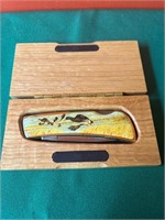 Duck Knife in wood case