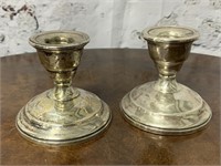 Sterling Silver Weighted Watrous Candle Sticks