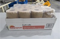 Sunspun 9-PK Kraft Paper Towels Rolls