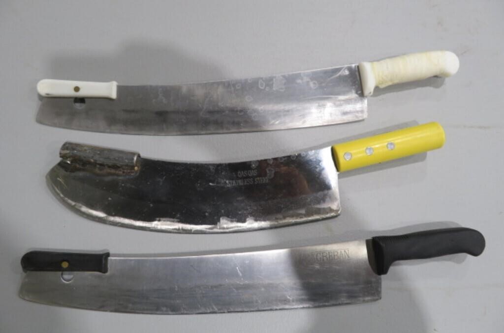 (3) Assorted Rocker Knives