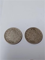 1901, 1910 V Nickel Coin Lot
