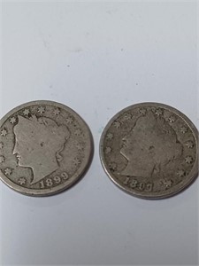 1899, 1807 V Nickel Coin Lot