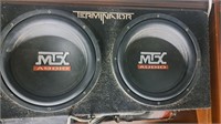 MTX audio speakers in box