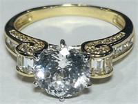 14KT YELLOW GOLD CZ RING 5.60 GRS