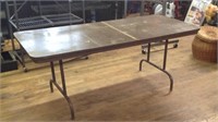 6 foot wooden metal folding table