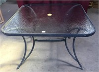 Outdoor Square Glass Top Patio Table