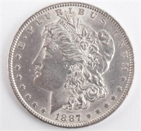 Coin 1887  Morgan Silver Dollar Brilliant Unc.
