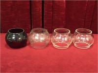 4 CPR Railroad Lantern Globes