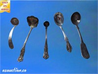 Five silver plated serving ladles/ spoons