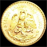 1945 Mexican Gold Dos Pesos UNCIRCULATED