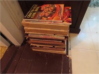 Stack of cookbooks.