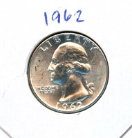 1962 Washington Uncirculated Silver Quarter