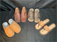 4 Pairs of Size 9 Men's Shoes & Slippers