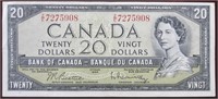 1954 $20 CAD Banknote Beattie / Raminsky