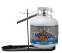 Flame King Dual RV Propane Tank Cylinder Rack for