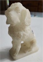 5" carved Poodle in stone or Soapstone