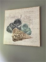 Canvas Shell Wall Decoration