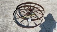 Pair of steel wheels