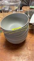 6 ct. Gray Plastic Bowls