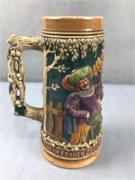 9” German beer stein