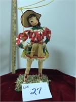 Annie Oakley Crepe Paper Doll w/Lariat