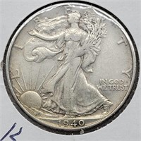 1940 S WALKING LIBERTY HALF DOLLAR