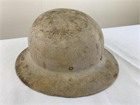 WW2 metal air raid home front helmet