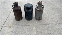 Lot of 3 Vintage 5 Gallon Cans