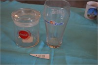 Coca Cola Jar & White Castle Glass