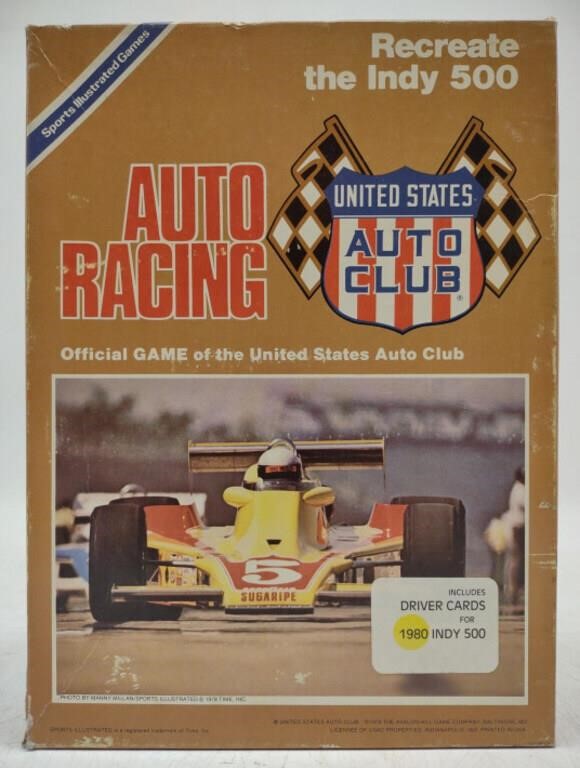 (J) Vtg. USA. Auto Club Racing Board Game