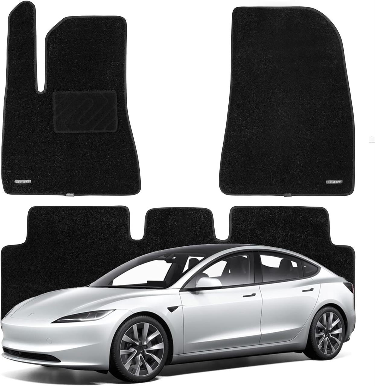 WENNEBIRD Mats for 2024 Tesla Model 3  3pc