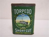 RARE TORPEDO SMOKING TOBACCO TIN  POCKET POUCH -