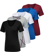 ($64)CE' CERDR 4 Pack Women Workout Shirts,L