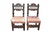 Pair of European Carved Chairs
