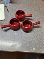 3 Pfaltzgraff bowls with handles