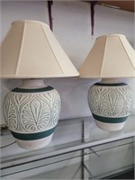 Pair of Green Lamps