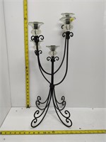 old fashioned wrought iron candelabra glass sconce