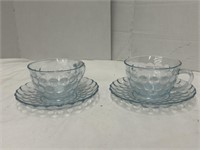 Clear Milk Bubble Glass Cups/Plates