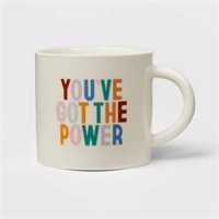 16oz Drinkware Mug 'You've got the power' White