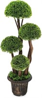Goplus Artificial Cypress Topiary Ball Tree, 3 F