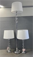 (2) Table Lamps (1) Floor Lamp