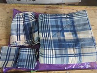 Purple Vacuum Seal Bag Contains Blue and White
