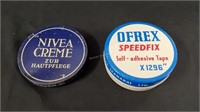 Antique Tins - Nivea Creme; Ofrex Speedfix