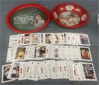 (2) Coca-Cola Plates & Cards