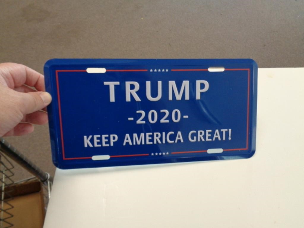 METAL TRUMP LIC PLATE